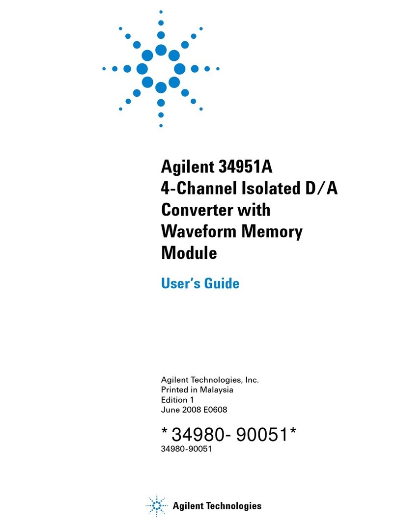 Agilent Technologies 34951A User manual Agilent Technologies 34951A User manual