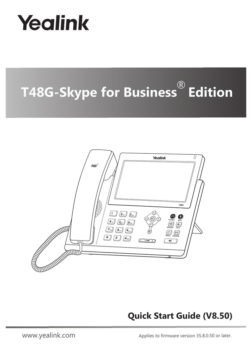 Yealink T48G-SKYPE FOR BUSINESS EDITION User manual