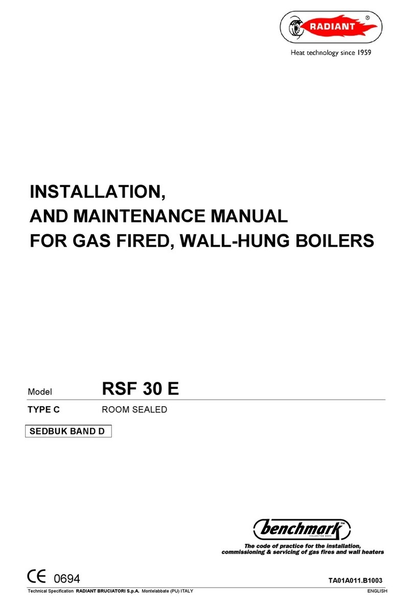 Radiant RSF 30 Installation and maintenance manual