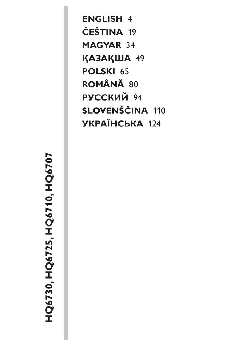 Philips HQ6730 User manual