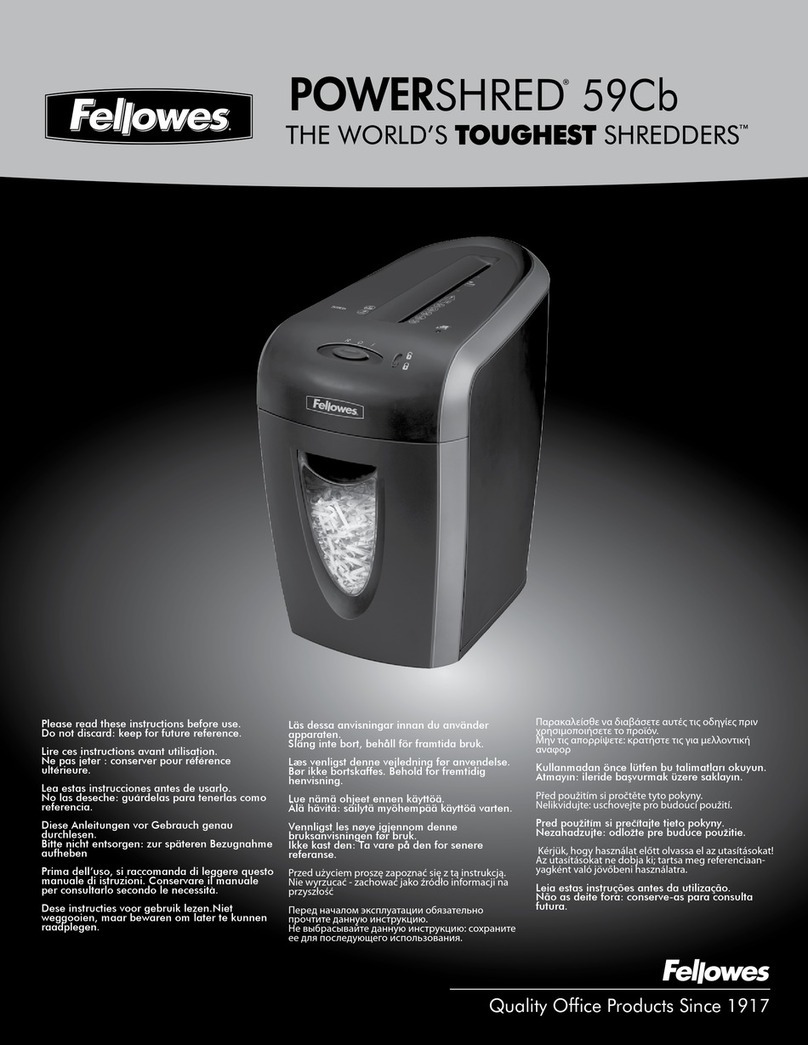 Fellowes OWERSHRED 59Cb manual