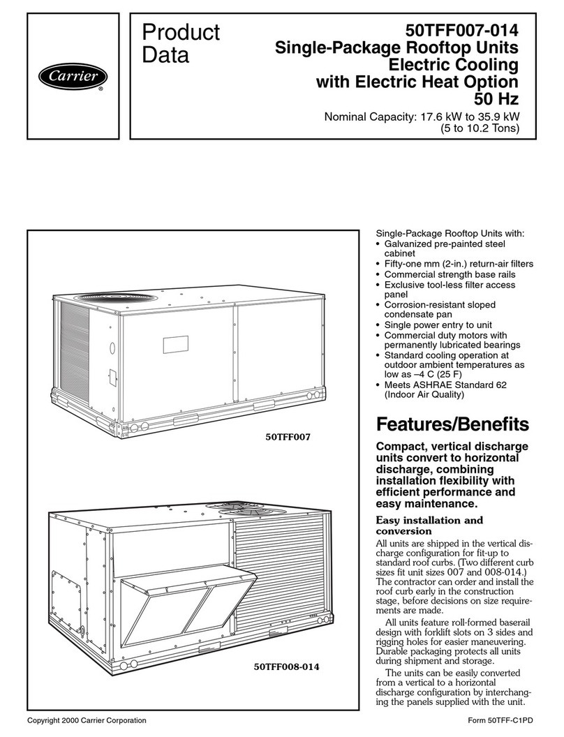 Carrier 50TFF007-014 Operation manual