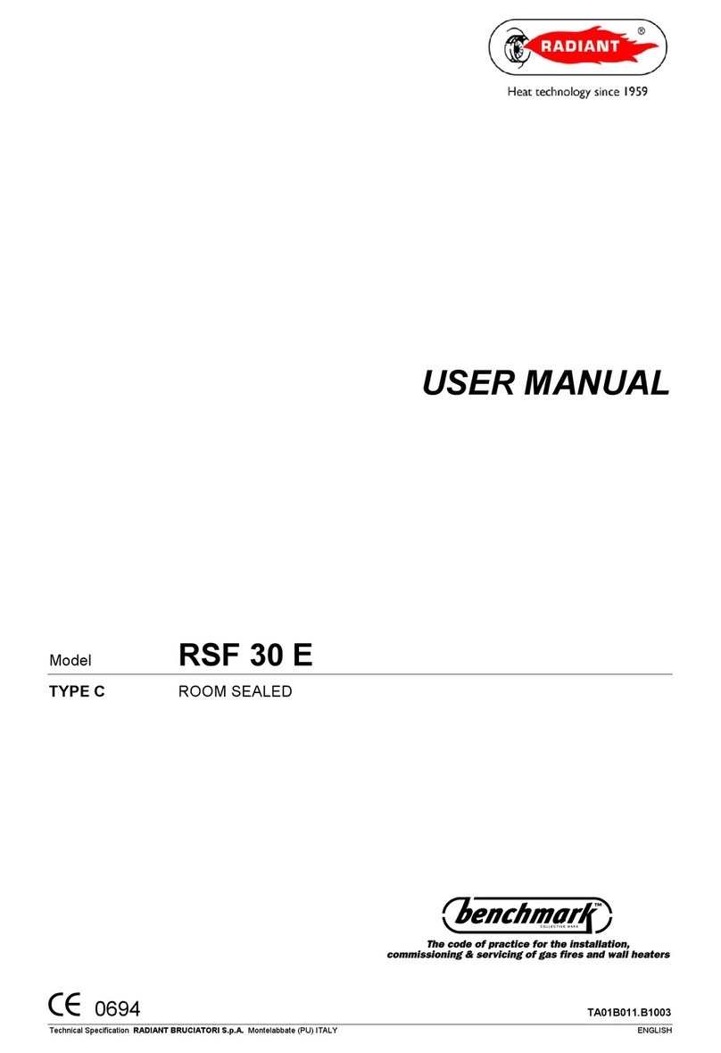 Radiant RSF 30 E User manual Radiant RSF 30 E User manual
