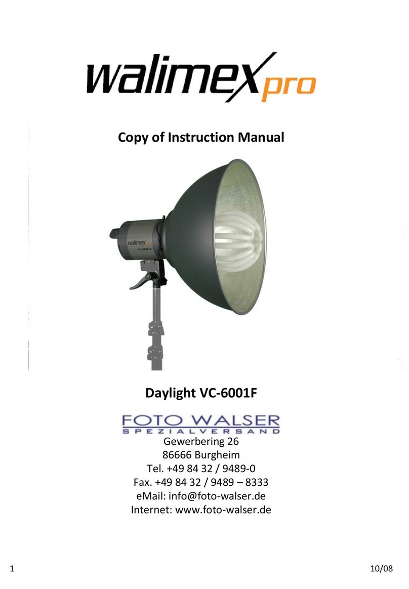 walimex DaylightVC-6001F User manual walimex DaylightVC-6001F User manual