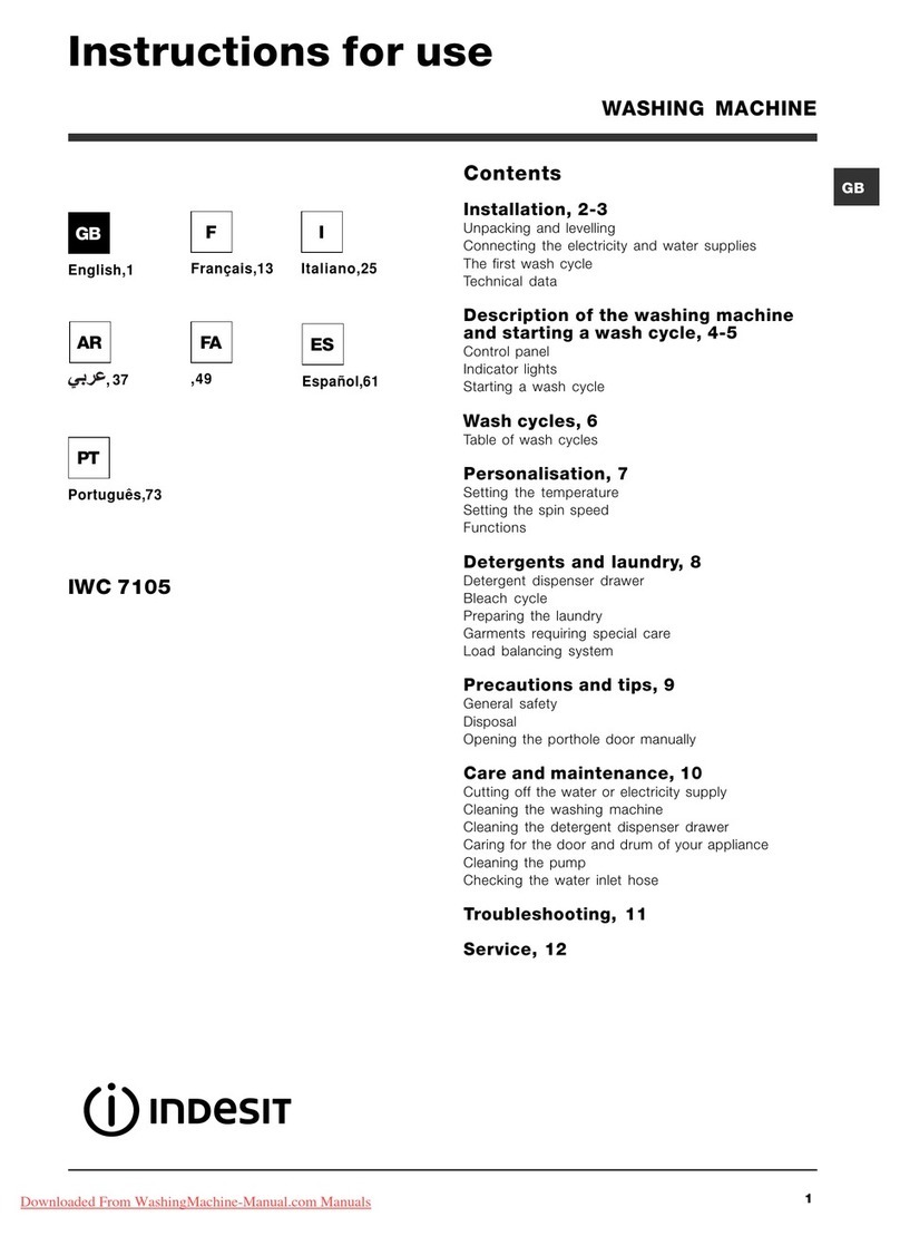 Indesit IWC 7105 Instructions for use