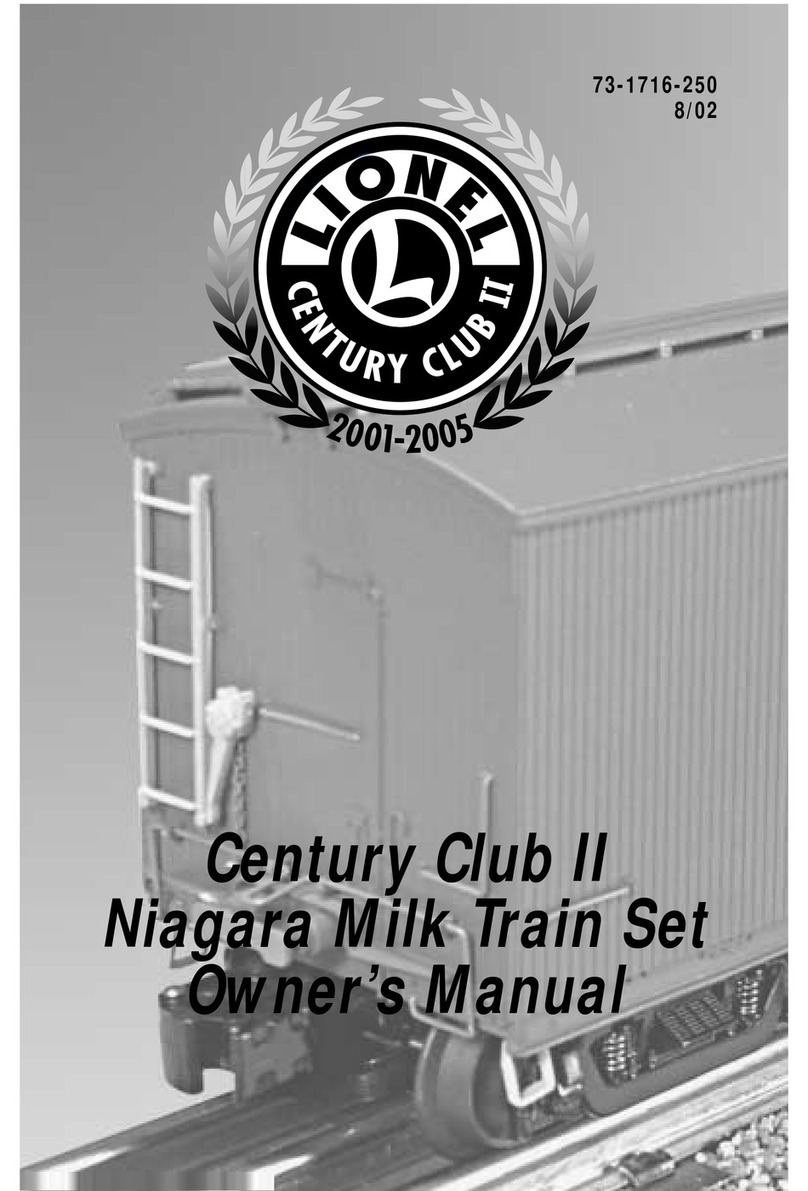 Lionel Century Club II Niagara Milk owner's manual