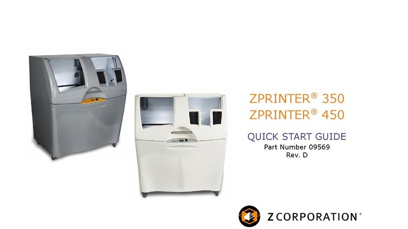 Zcorporation zprinter 450 quick start guide