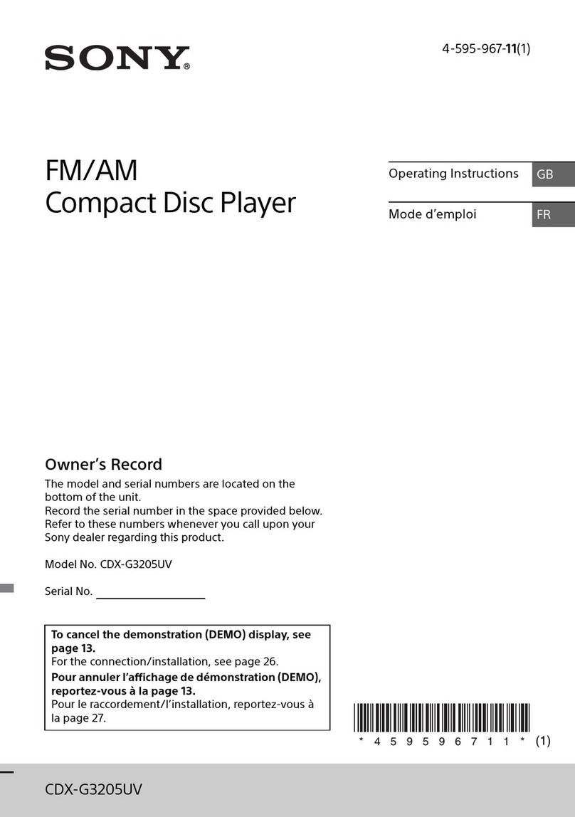 Sony CDX-G3205UV User manual
