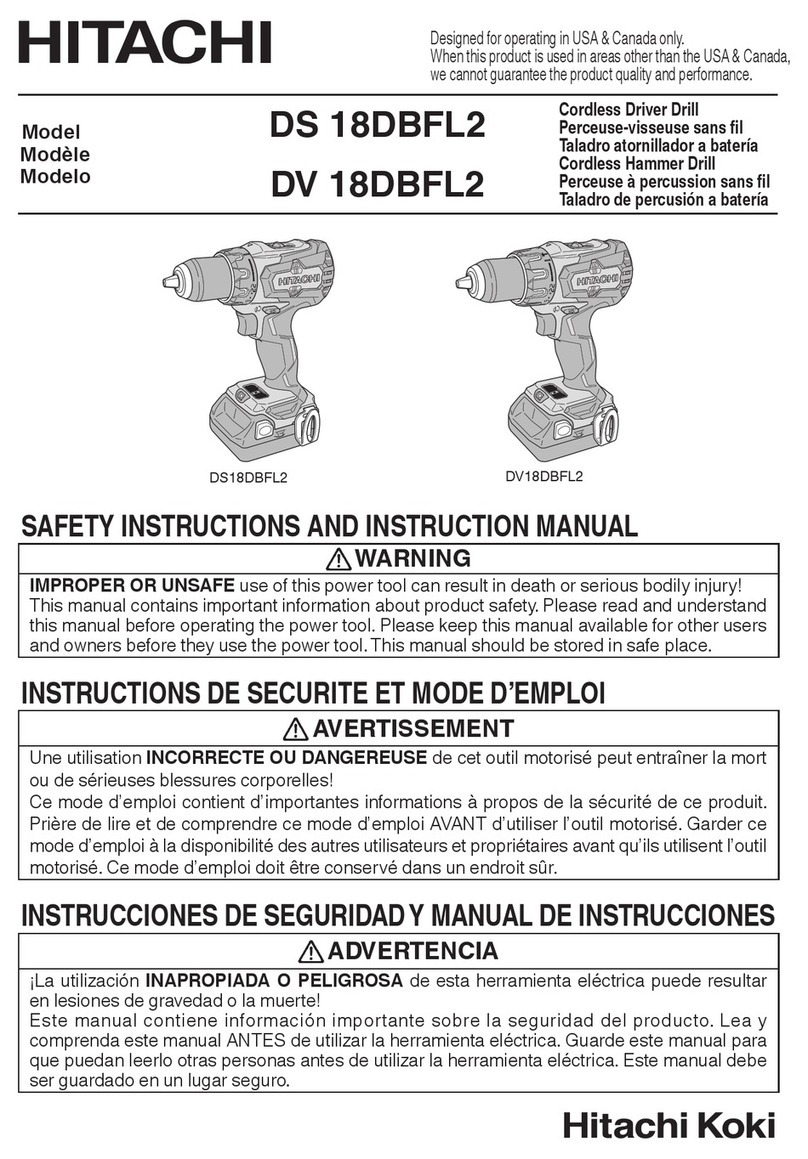 Hitachi DS 18DBFL2 User manual