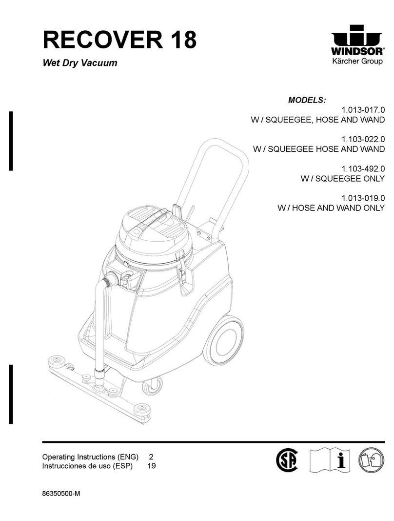 Windsor RECOVER 18 User manual
