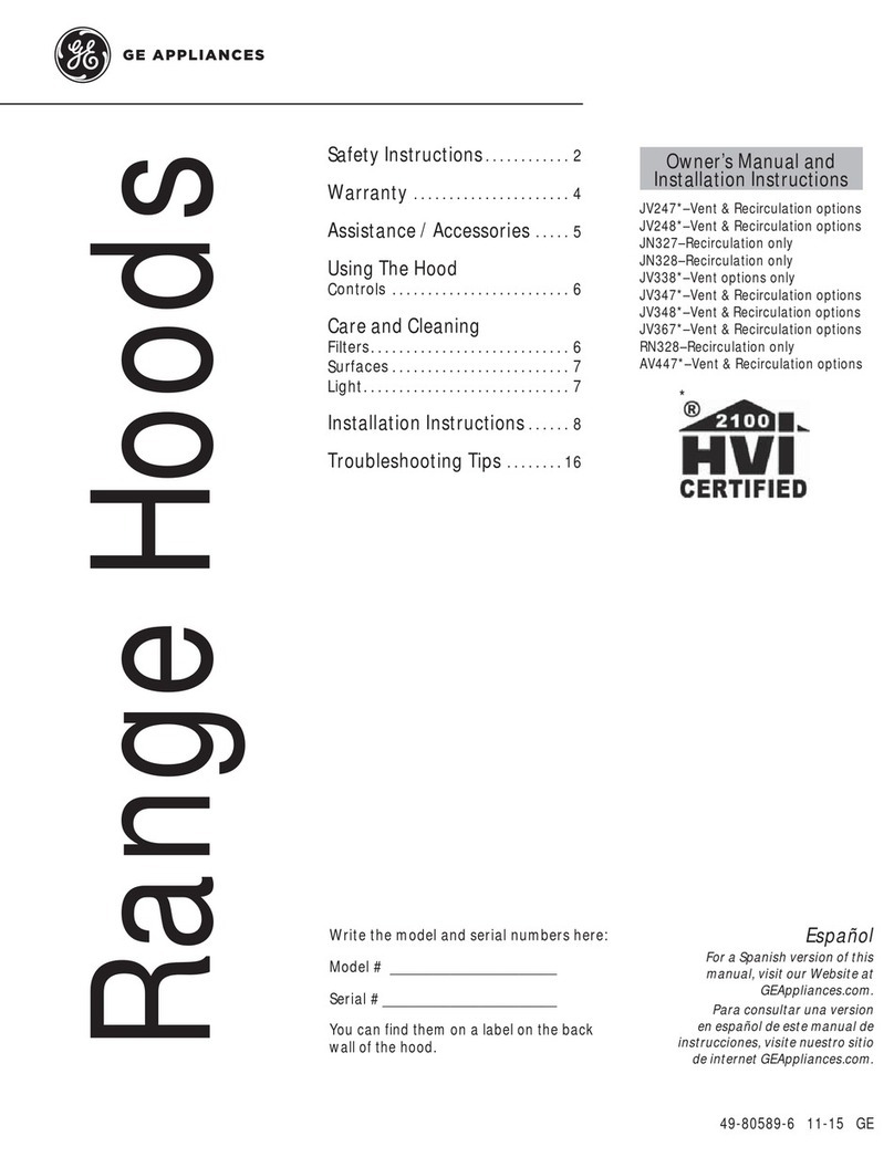 GEAppliances AV447 Series Operating instructions