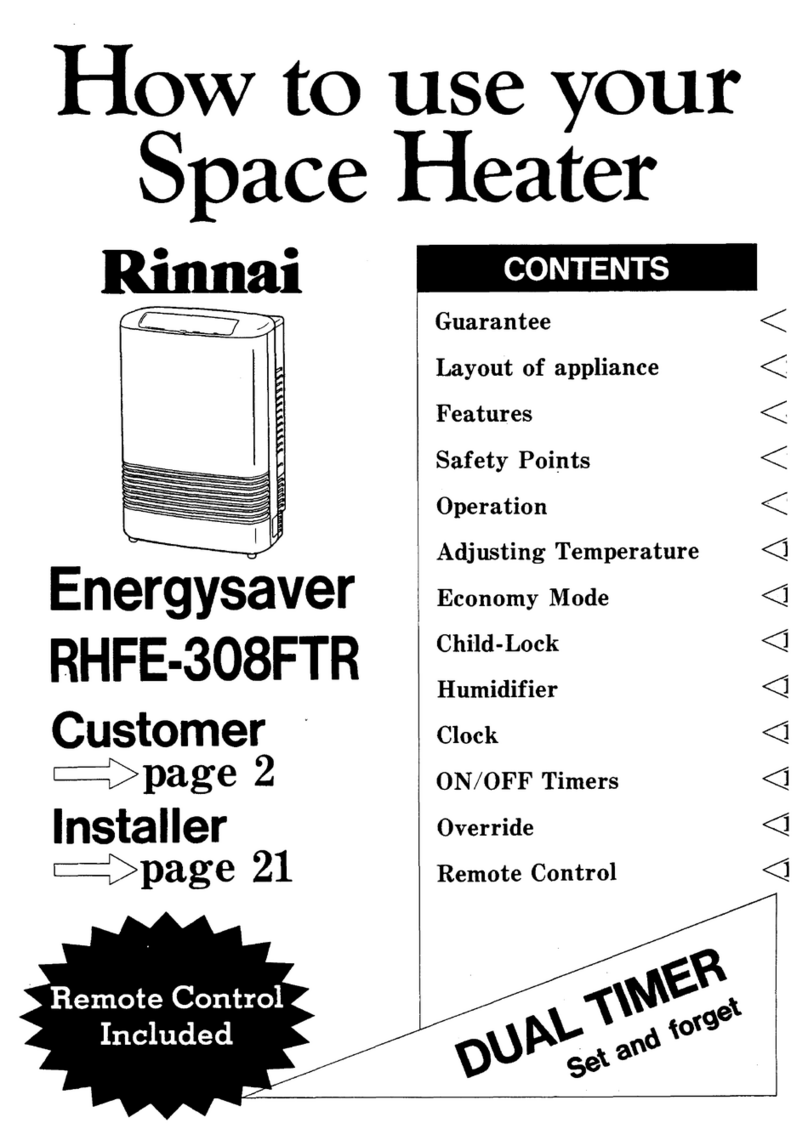 Rinnai ENERGYSAVER RHFE-308FTR How to use