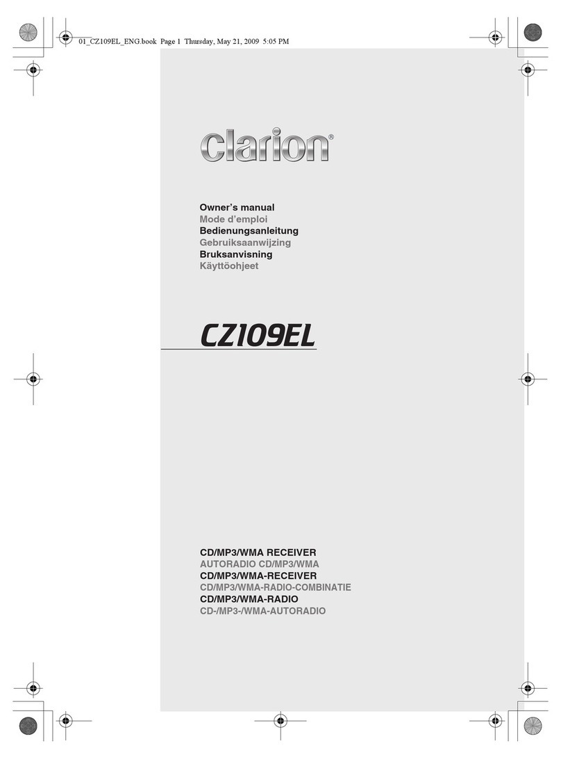 Clarion CZ109EL owner's manual