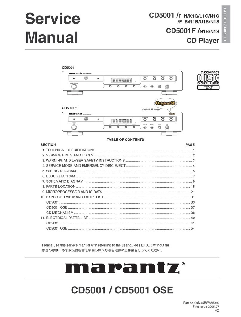 Marantz CD5001 OSE User manual