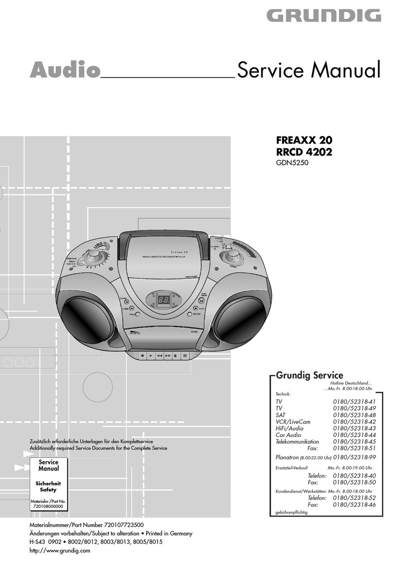 Grundig freaxx 20 User manual