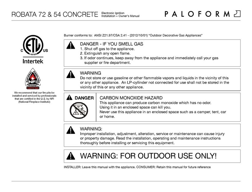 Paloform Robata 72 concrete Operating instructions Paloform Robata 72 concrete Operating instructions