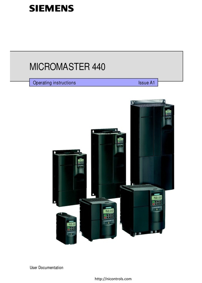 Siemens MICROMASTER 440 Series User manual