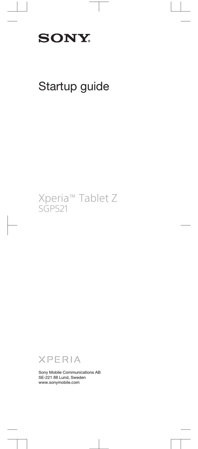 Sony xperia sgp521 User guide Sony xperia sgp521 User guide