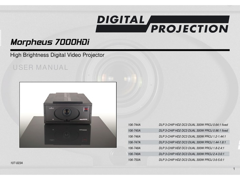 Digital Projection morpheus 7000hdi User manual