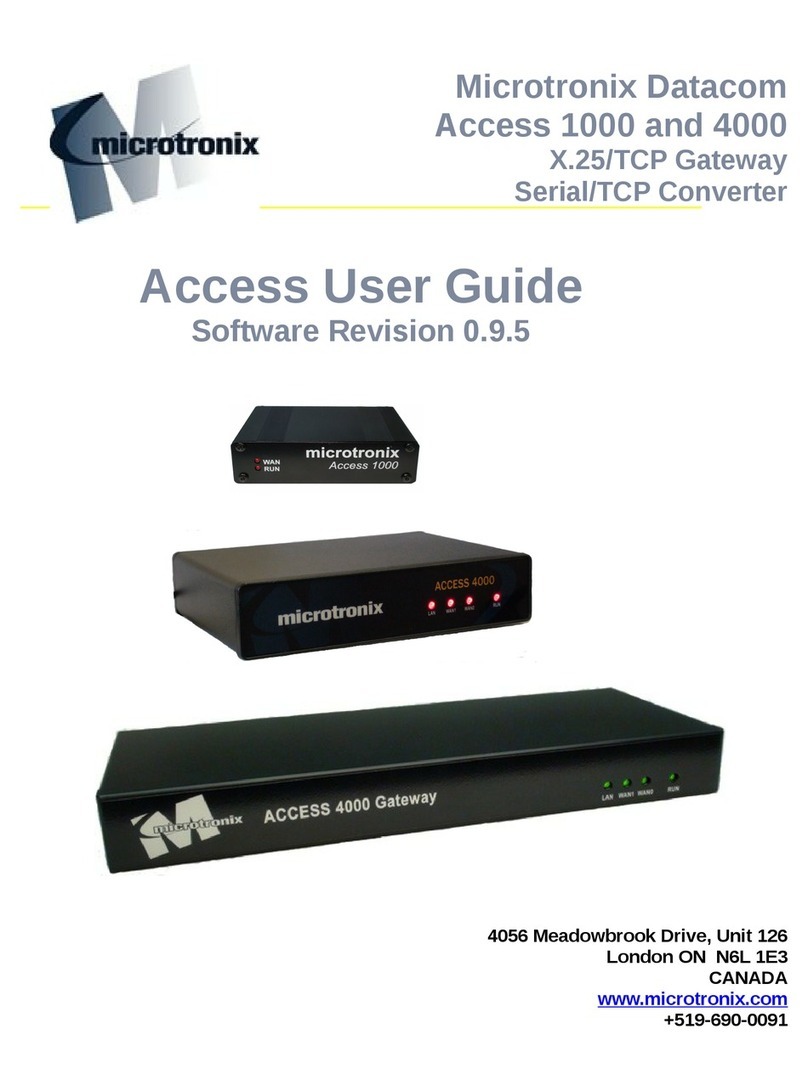 MICROTRONIX access 1000 series User manual