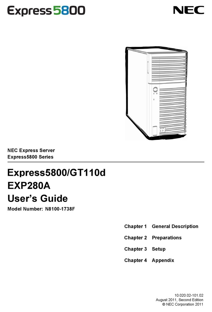 NEC Express5800/GT110d User manual