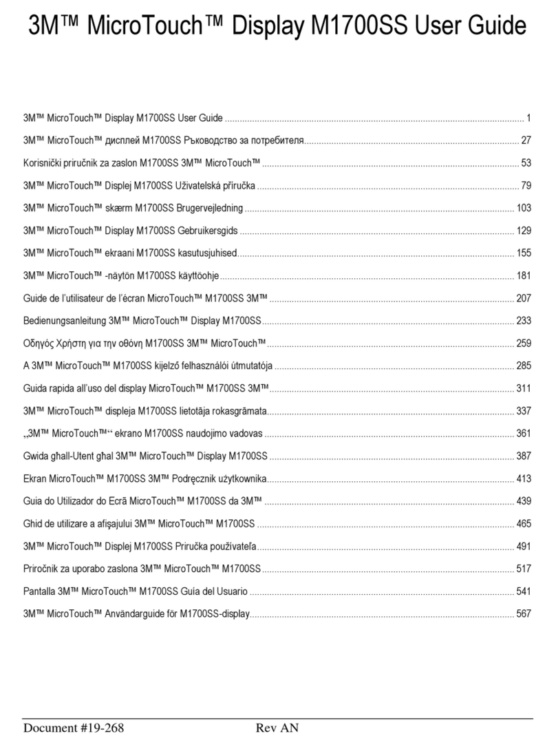 3M M1700SS - MicroTouch - 17" LCD Monitor user guide