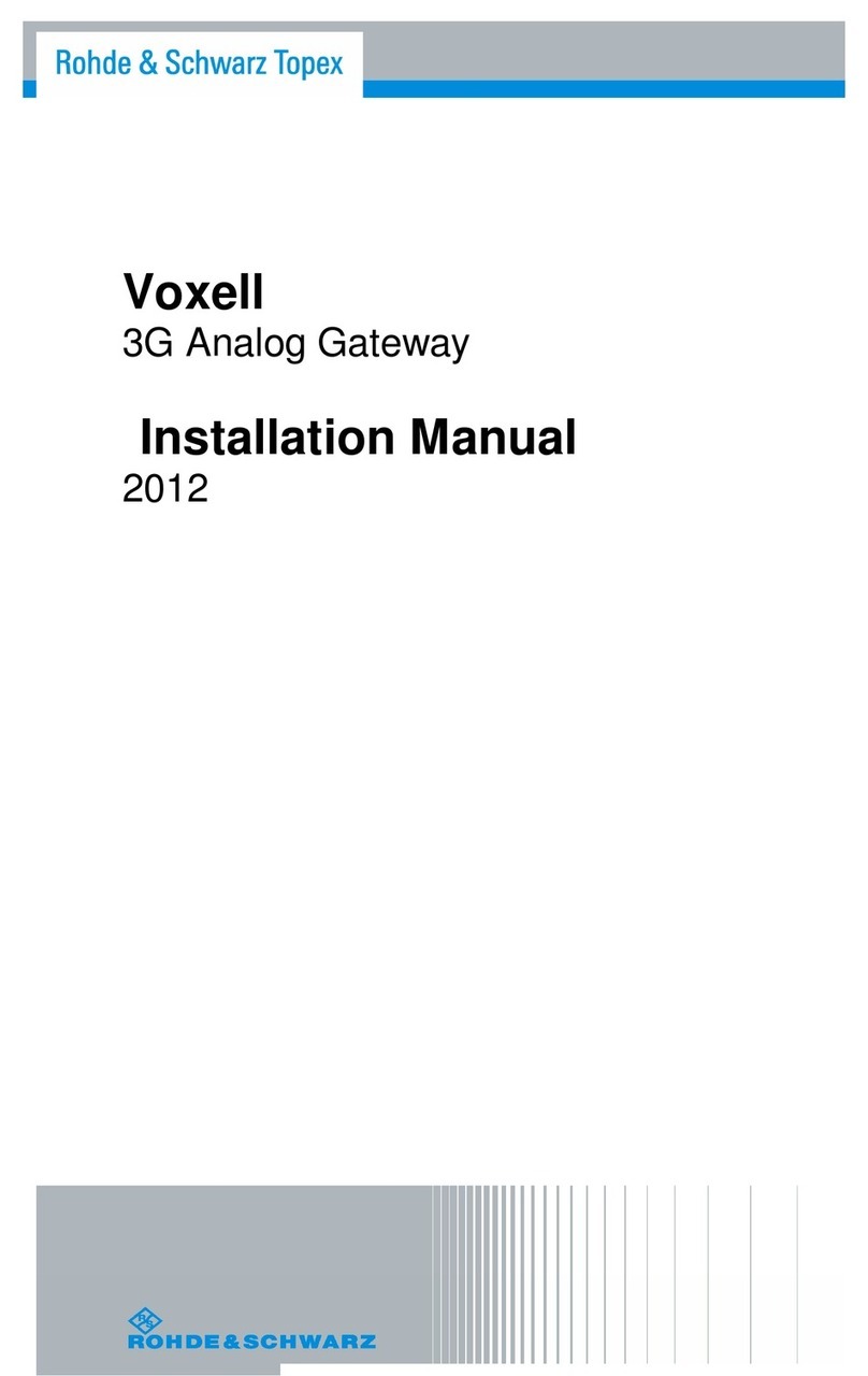 Rohde & Schwarz Voxell User manual