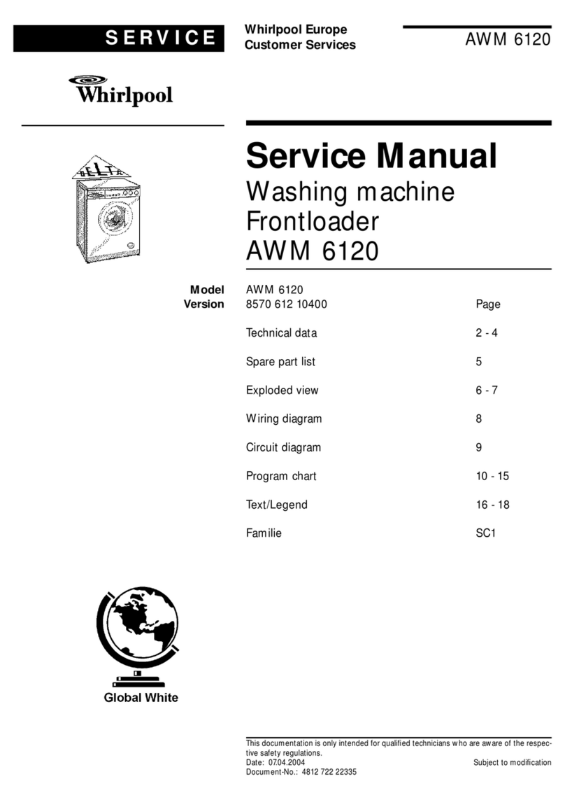 Whirlpool AWM 6120 Service manual
