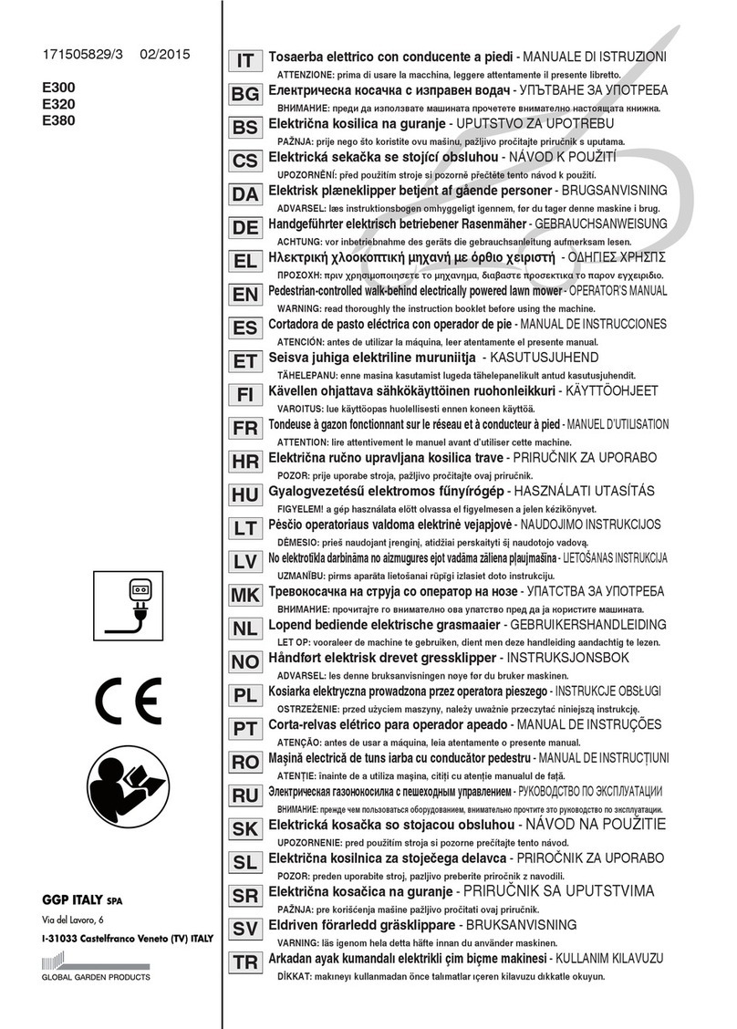 GGP ITALY E380 Operator's manual