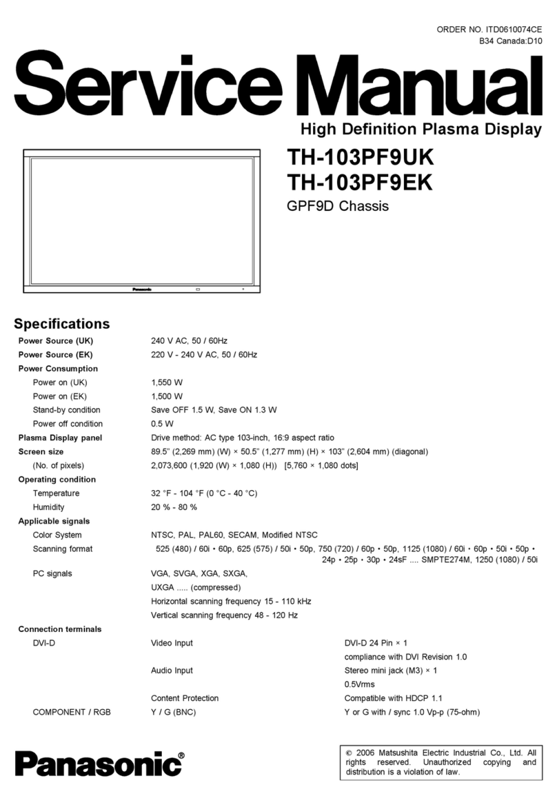 Panasonic TH-103PF9EK User manual