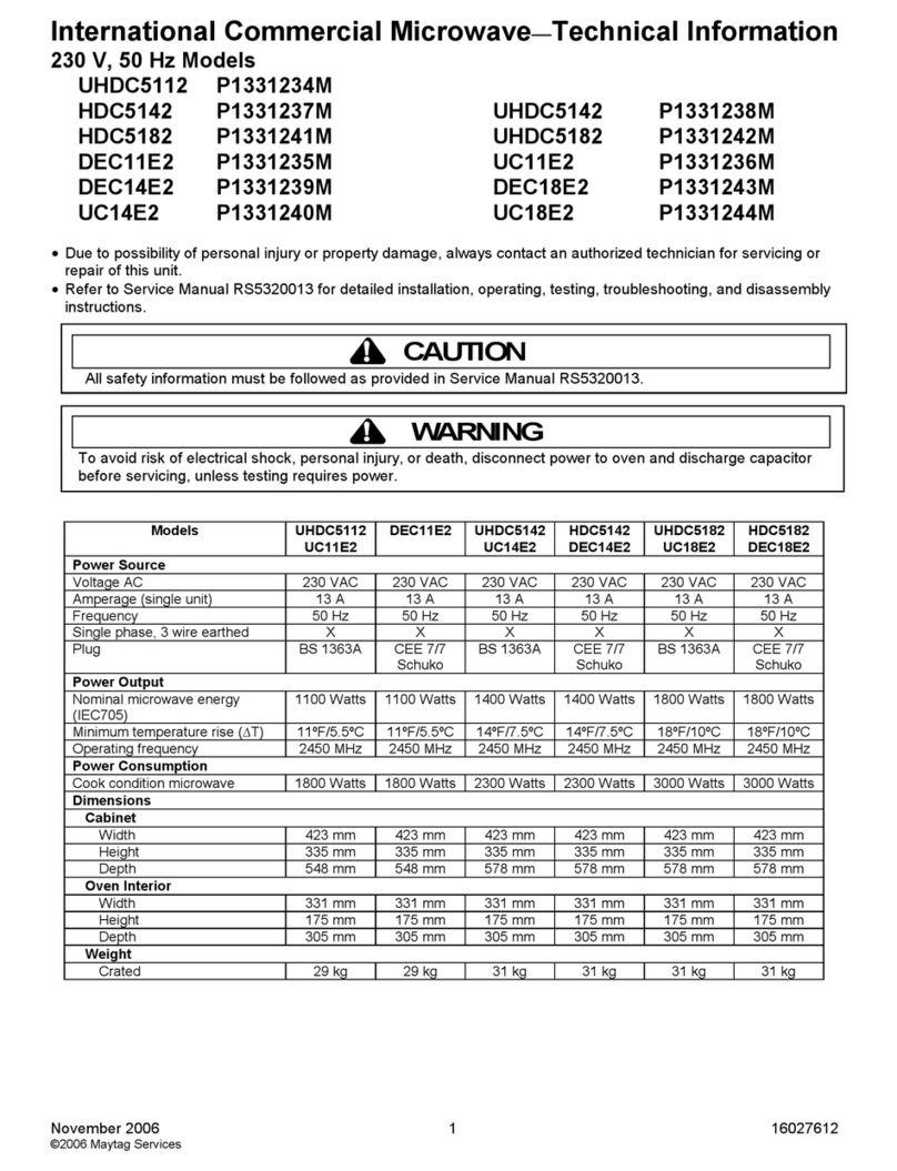 Amana P1331244M Manual