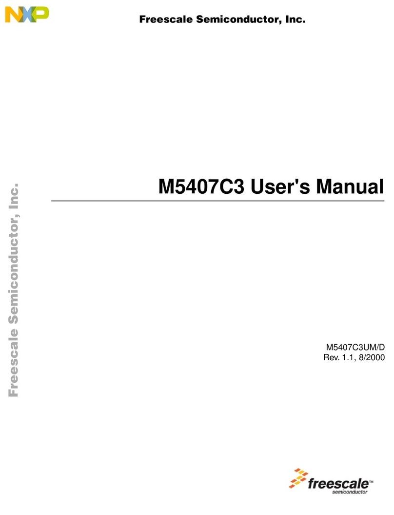 Freescale Semiconductor M5407C3 User manual Freescale Semiconductor M5407C3 User manual