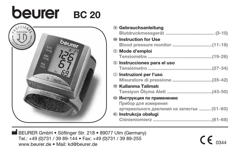 Beurer BC 20 User manual