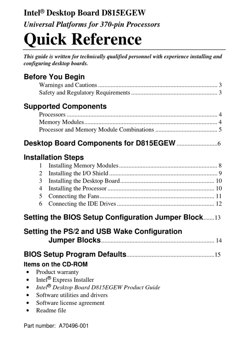 Intel D815EGEW User manual