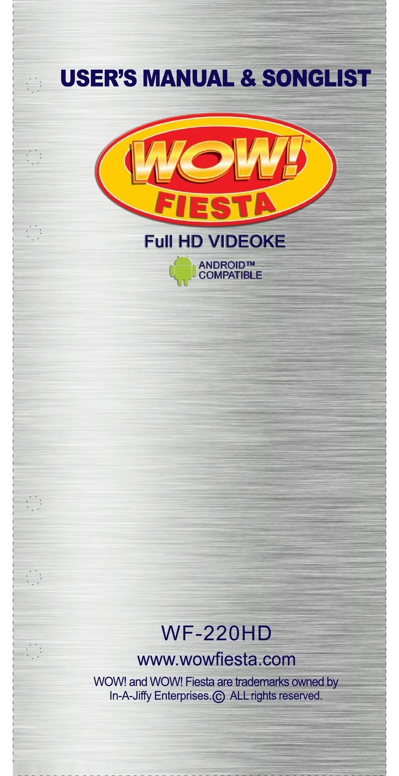 WOW Fiesta WF-220HD user manual