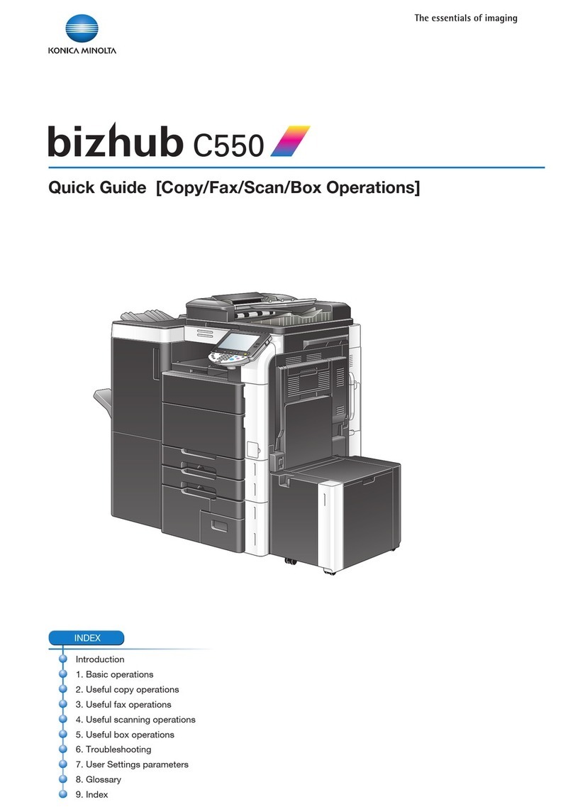 Konica Minolta bizhub C550 Series User manual Konica Minolta bizhub C550 Series User manual