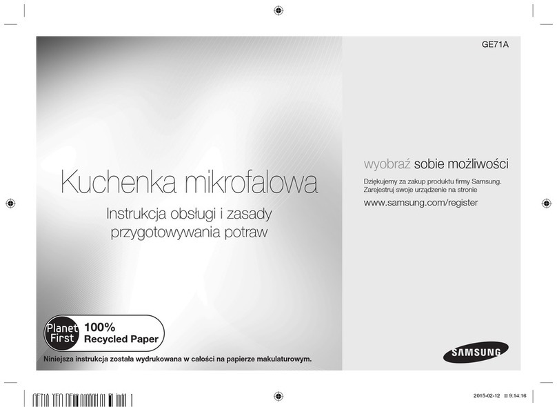 Samsung GE71A Owner's instructions & cooking guide