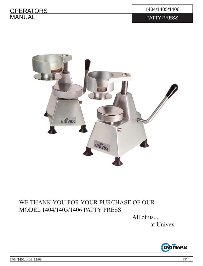 Univex 1404 Operator's manual