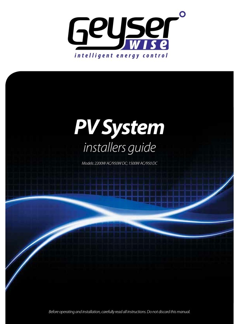 Geyserwise 2200W AC/950W DC Installer's guide Geyserwise 2200W AC/950W DC Installer's guide