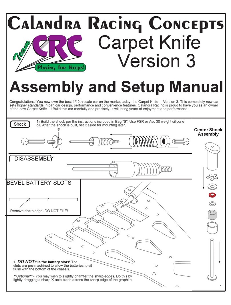 Team CRC Carpet Knifea 3 Assembly and setup manual Team CRC Carpet Knifea 3 Assembly and setup manual
