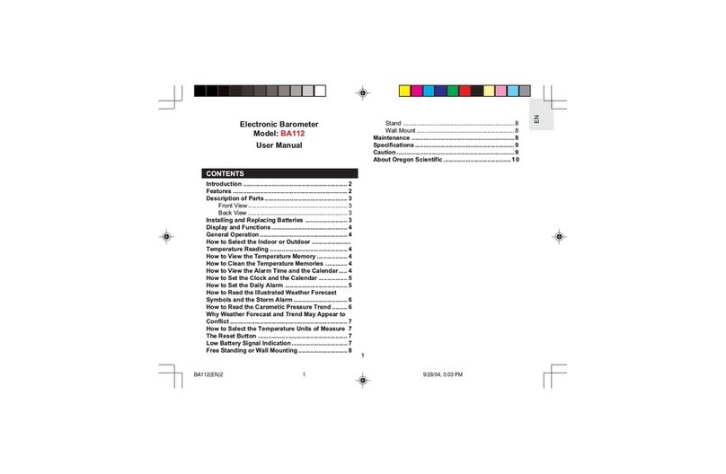 Oregon Scientific BA112 user manual