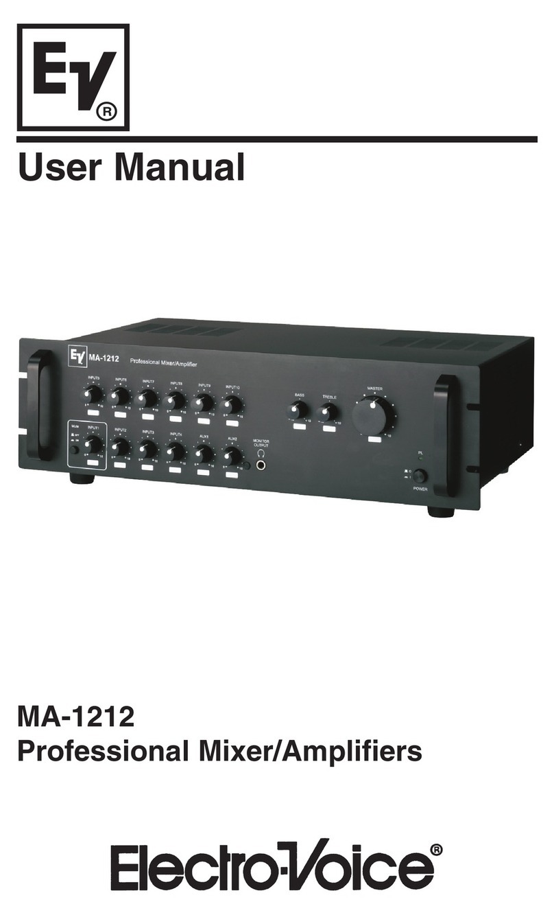 Electro-Voice Mixer Amplifier MA-1212 user manual