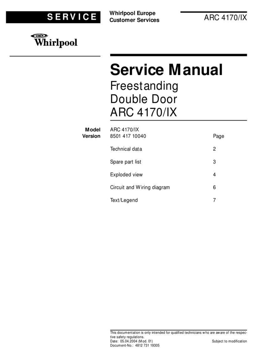 Whirlpool ARC 4170/IX Service manual