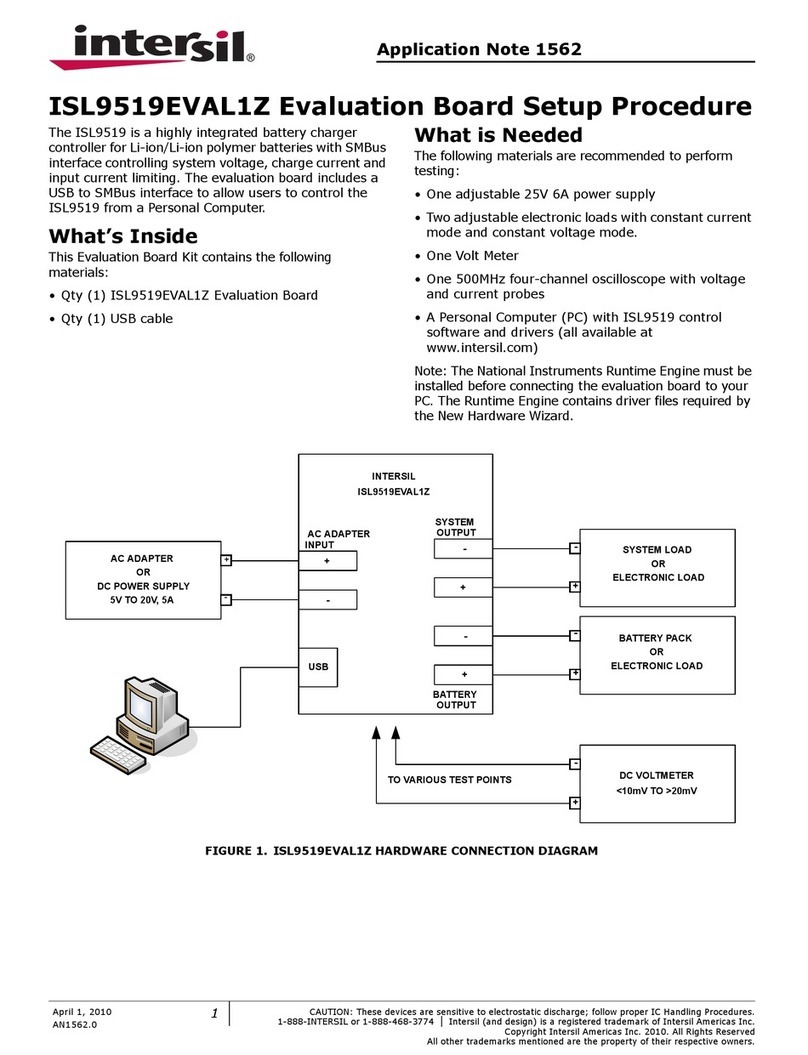 Intersil ISL9519EVAL1Z Setup procedure