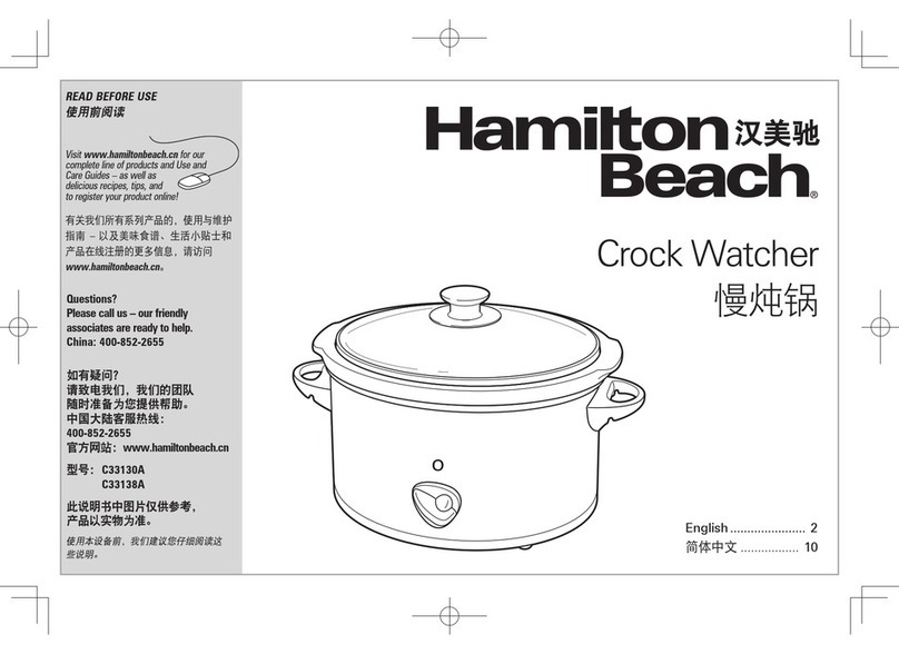 Hamilton crock watcher C33130A user manual