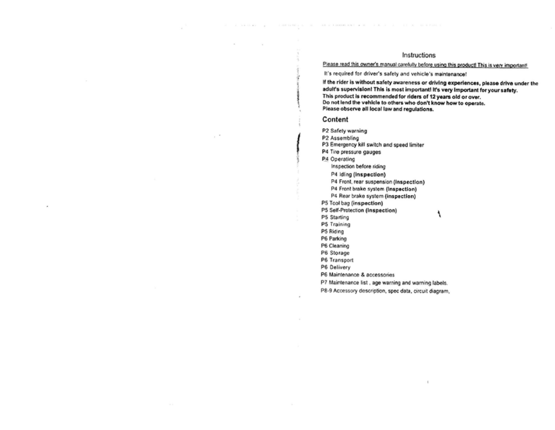 SSR SX50 owner's manual