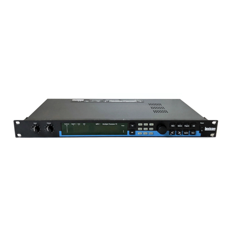 Lexicon MPX - ADDENDUM REV 1 User manual