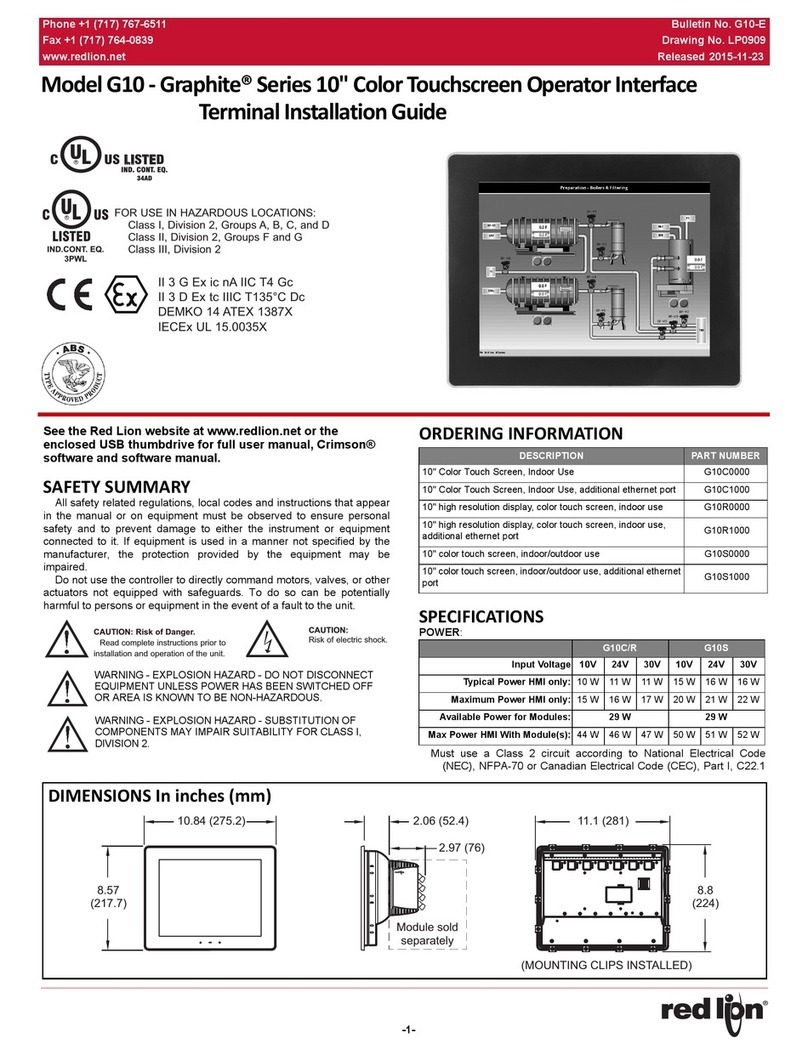 red lion G10C0000 User manual