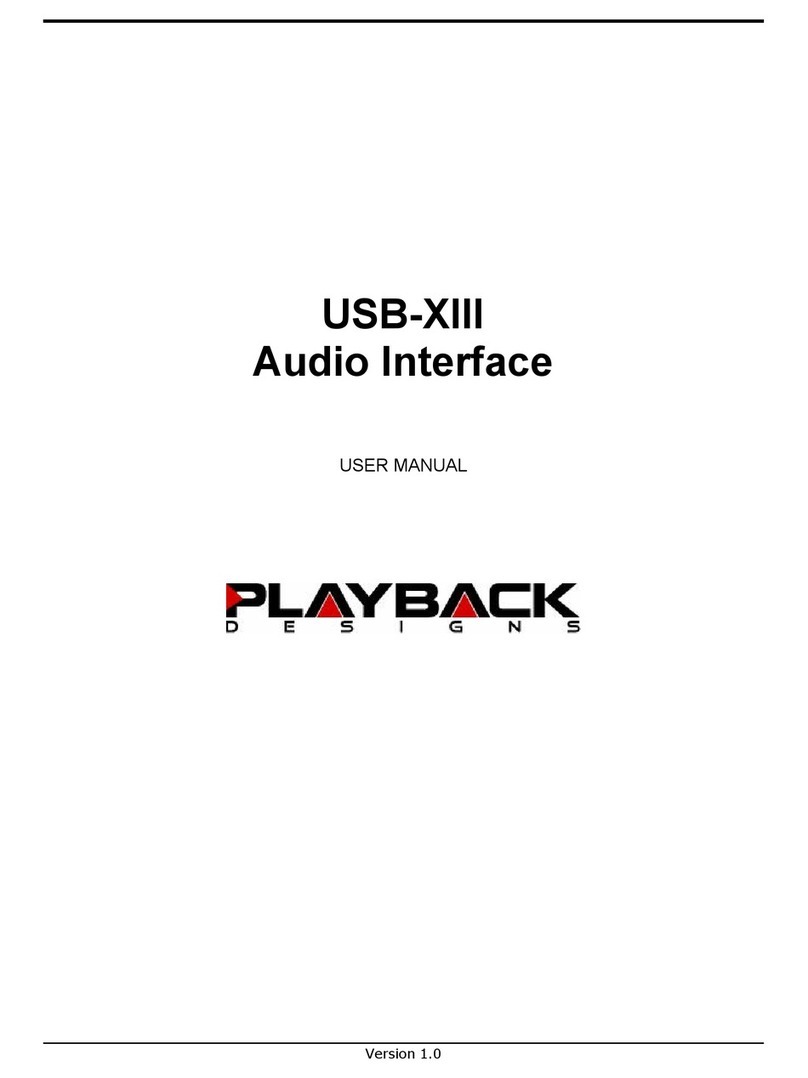 Playback Designs USB-XIII user manual