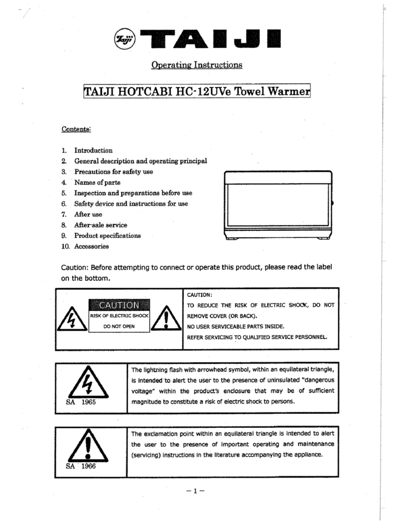 Taiji HC-12UVe User manual Taiji HC-12UVe User manual